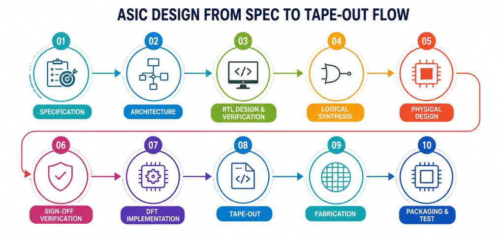 The ASIC Design Flow: Spec to Tape-Out, Stage by Stage