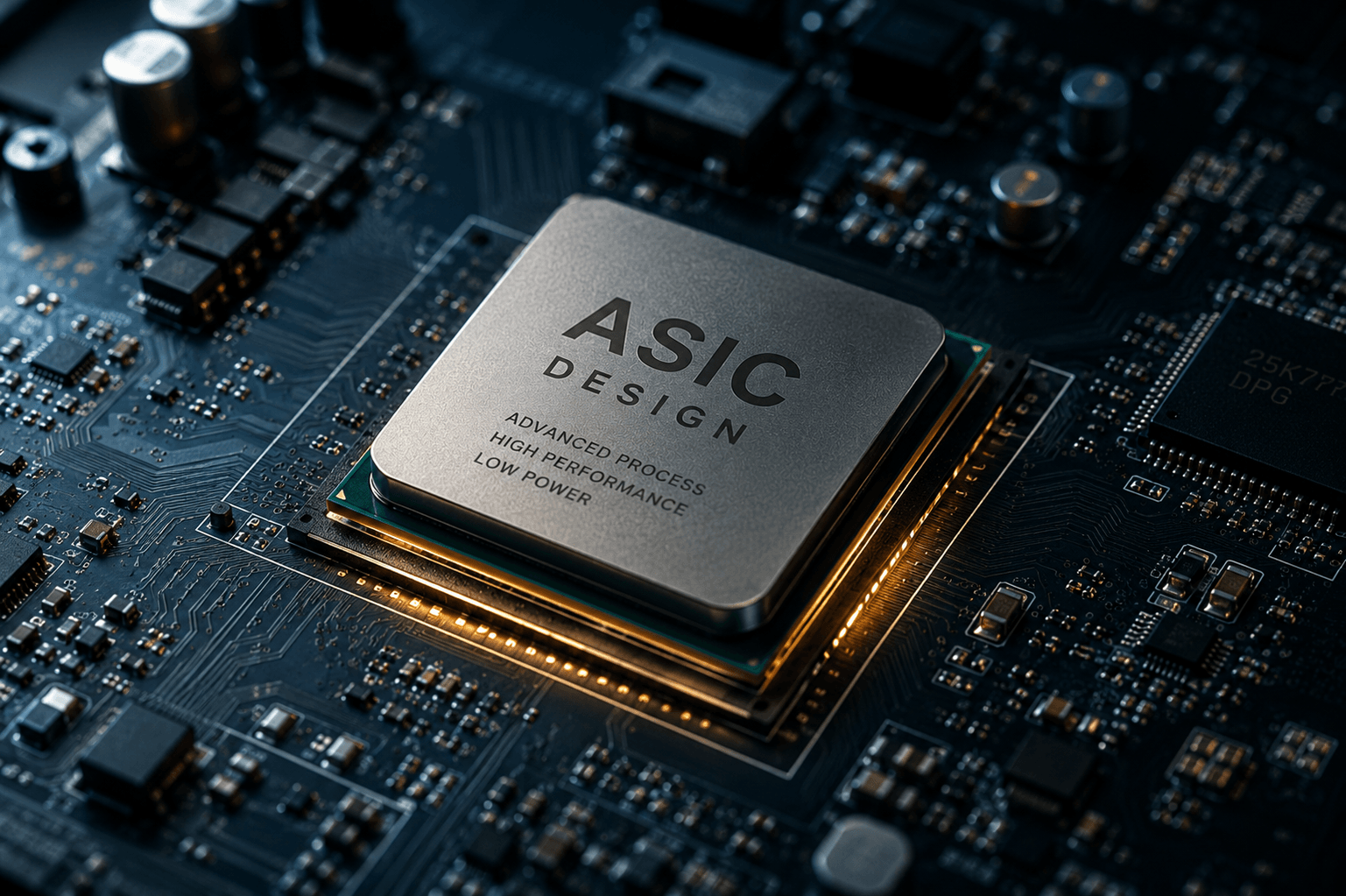 Custom ASIC die produced through Silicon Patterns turnkey ASIC development flow